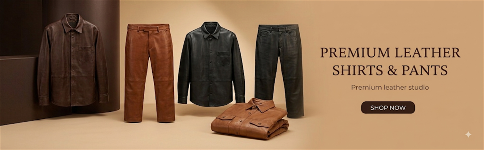 Premium leather shirts and pants